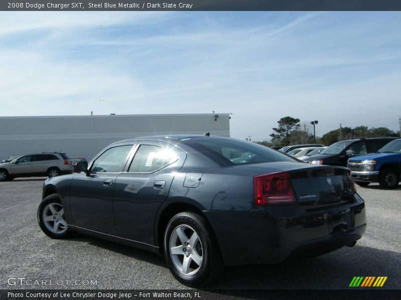 Steel Blue Metallic / Dark Slate Gray 2008 Dodge Charger SXT