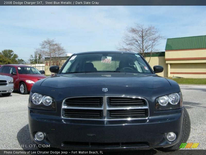 Steel Blue Metallic / Dark Slate Gray 2008 Dodge Charger SXT