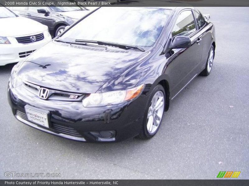 Nighthawk Black Pearl / Black 2008 Honda Civic Si Coupe