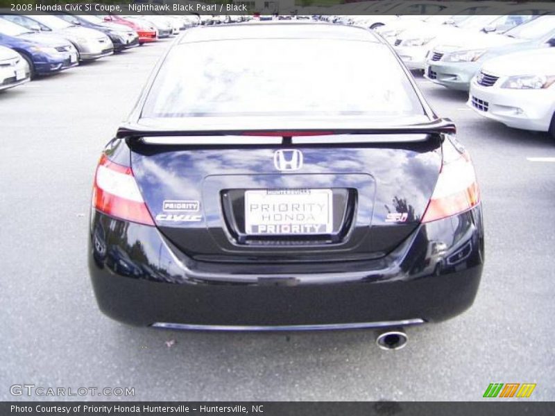 Nighthawk Black Pearl / Black 2008 Honda Civic Si Coupe