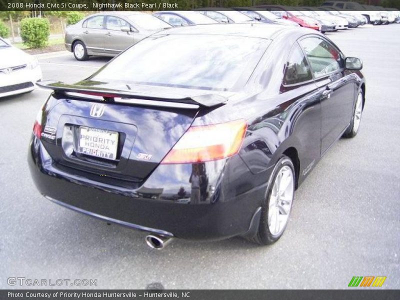 Nighthawk Black Pearl / Black 2008 Honda Civic Si Coupe