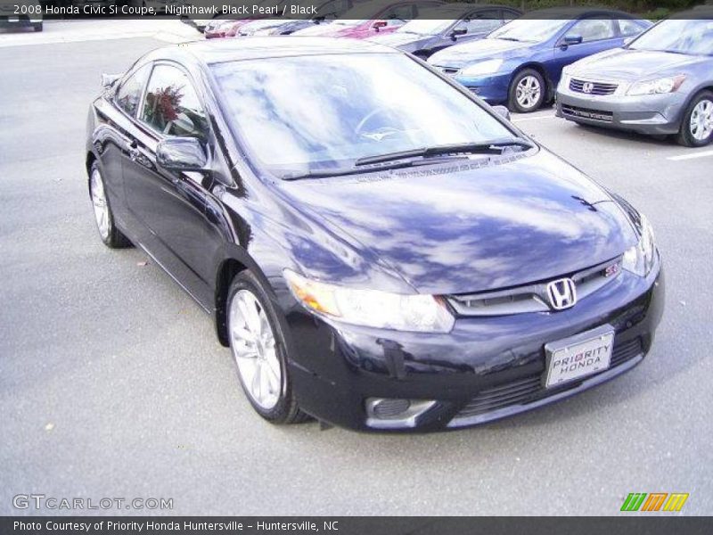Nighthawk Black Pearl / Black 2008 Honda Civic Si Coupe