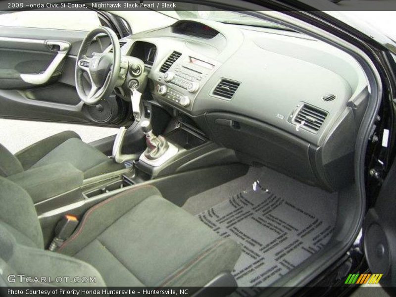 Nighthawk Black Pearl / Black 2008 Honda Civic Si Coupe