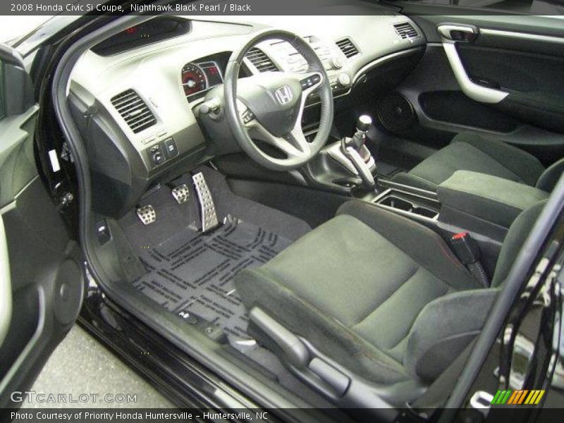 Nighthawk Black Pearl / Black 2008 Honda Civic Si Coupe