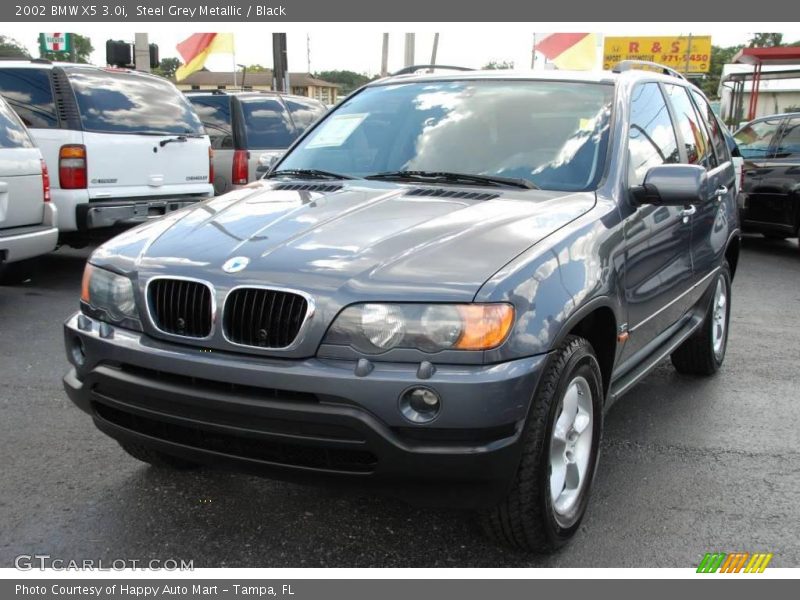 Steel Grey Metallic / Black 2002 BMW X5 3.0i