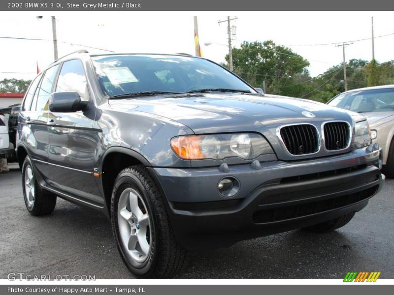 Steel Grey Metallic / Black 2002 BMW X5 3.0i