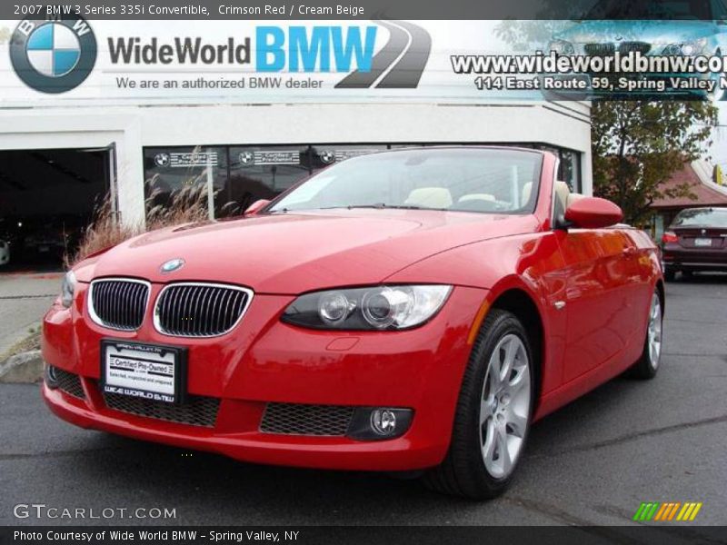 Crimson Red / Cream Beige 2007 BMW 3 Series 335i Convertible