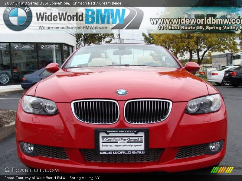 Crimson Red / Cream Beige 2007 BMW 3 Series 335i Convertible