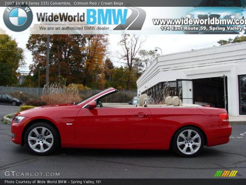 Crimson Red / Cream Beige 2007 BMW 3 Series 335i Convertible