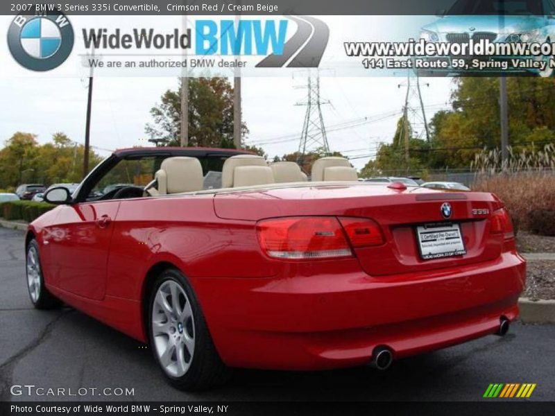 Crimson Red / Cream Beige 2007 BMW 3 Series 335i Convertible