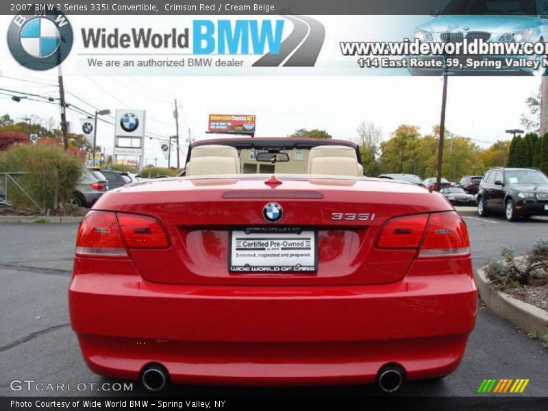 Crimson Red / Cream Beige 2007 BMW 3 Series 335i Convertible