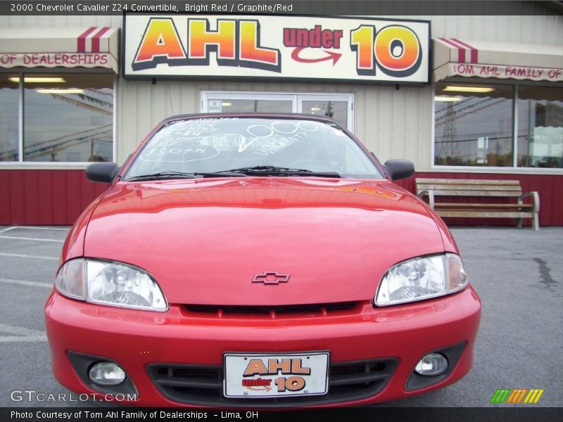 Bright Red / Graphite/Red 2000 Chevrolet Cavalier Z24 Convertible