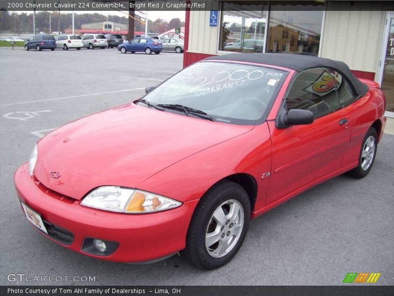 Bright Red / Graphite/Red 2000 Chevrolet Cavalier Z24 Convertible