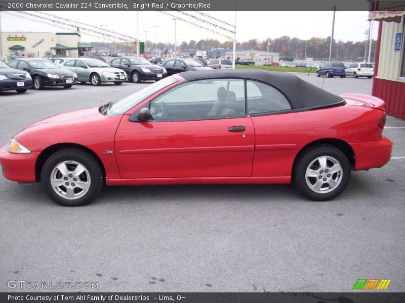 Bright Red / Graphite/Red 2000 Chevrolet Cavalier Z24 Convertible