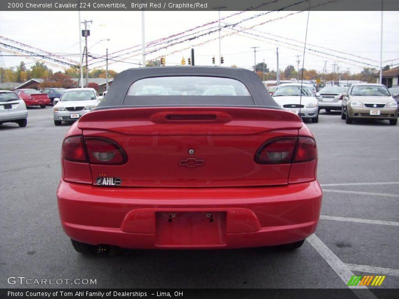 Bright Red / Graphite/Red 2000 Chevrolet Cavalier Z24 Convertible