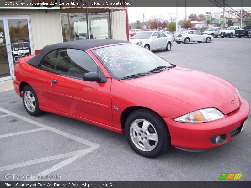 Bright Red / Graphite/Red 2000 Chevrolet Cavalier Z24 Convertible