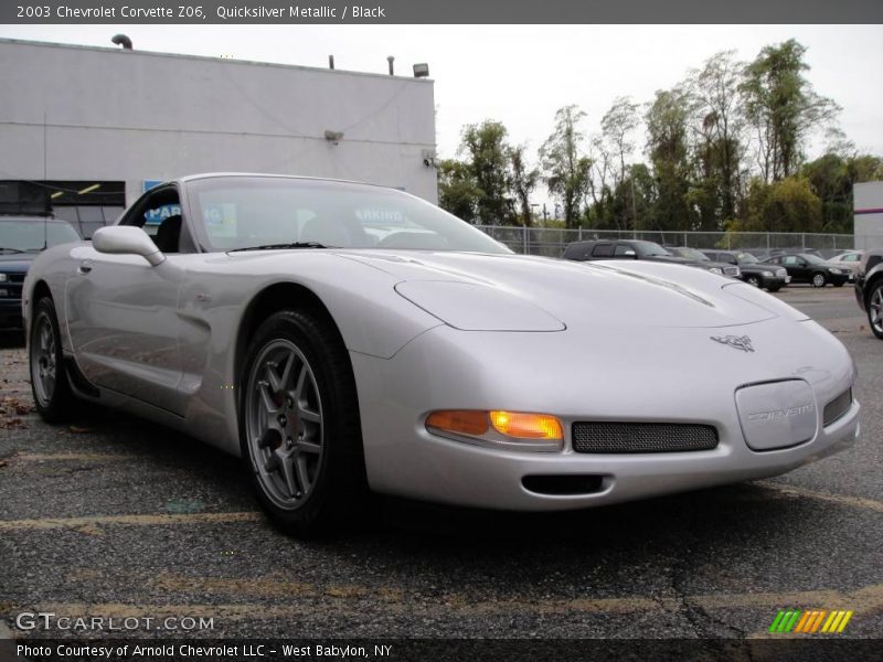Quicksilver Metallic / Black 2003 Chevrolet Corvette Z06