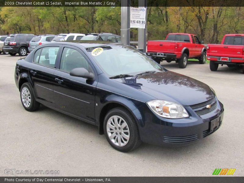 Imperial Blue Metallic / Gray 2009 Chevrolet Cobalt LS Sedan