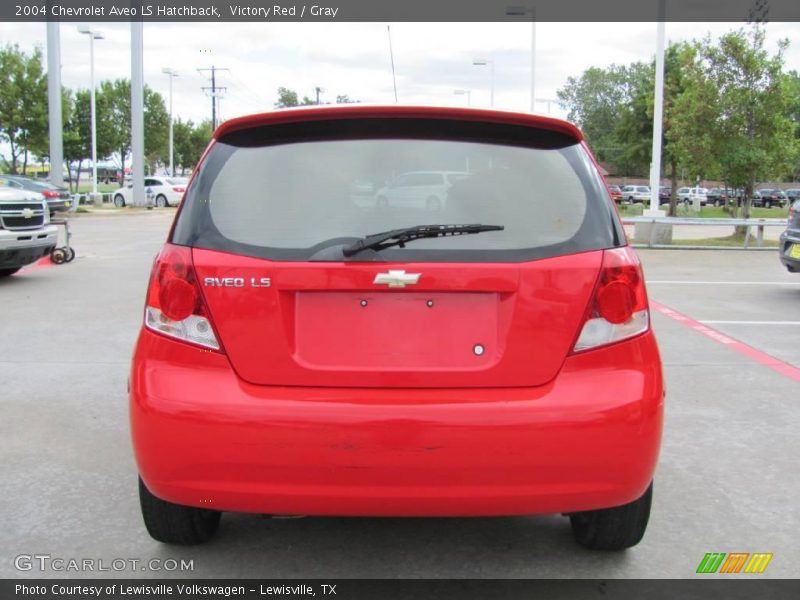 Victory Red / Gray 2004 Chevrolet Aveo LS Hatchback