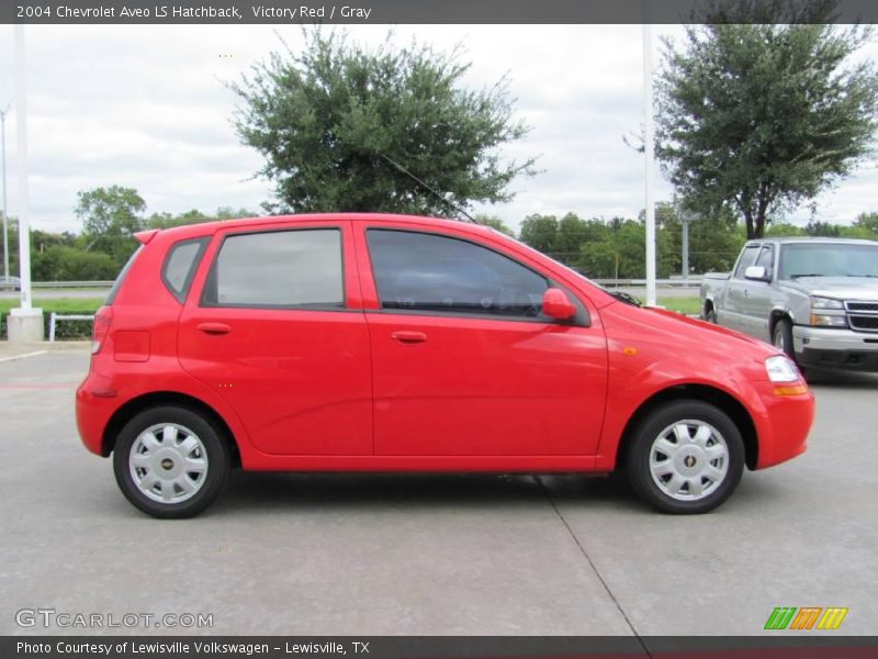 Victory Red / Gray 2004 Chevrolet Aveo LS Hatchback