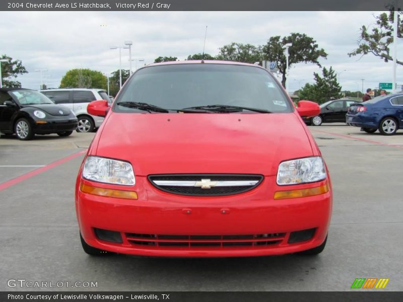 Victory Red / Gray 2004 Chevrolet Aveo LS Hatchback