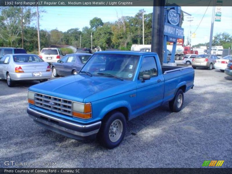 Medium Lapis Metallic / Light Graphite 1992 Ford Ranger XLT Regular Cab