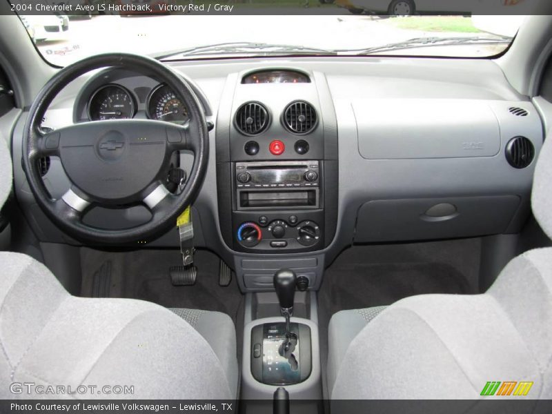 Victory Red / Gray 2004 Chevrolet Aveo LS Hatchback