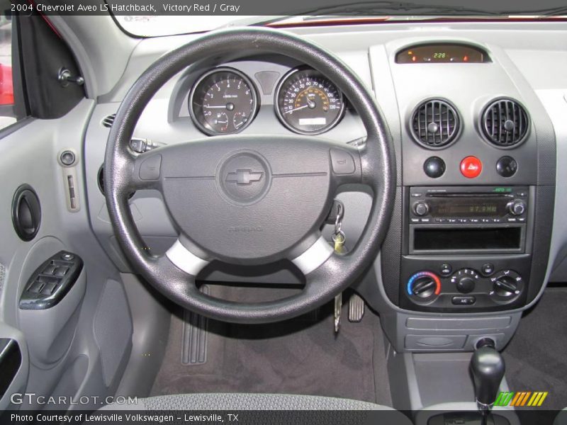 Victory Red / Gray 2004 Chevrolet Aveo LS Hatchback