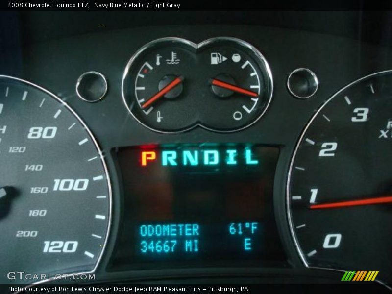 Navy Blue Metallic / Light Gray 2008 Chevrolet Equinox LTZ