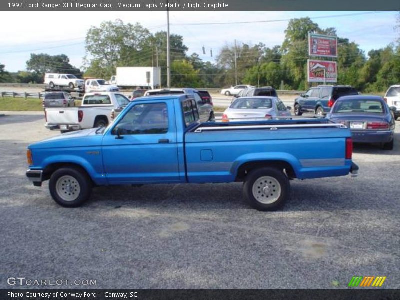 Medium Lapis Metallic / Light Graphite 1992 Ford Ranger XLT Regular Cab