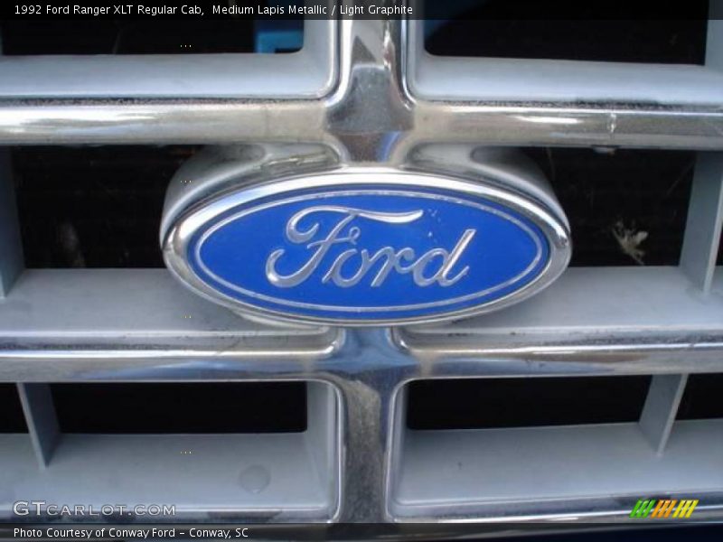 Medium Lapis Metallic / Light Graphite 1992 Ford Ranger XLT Regular Cab
