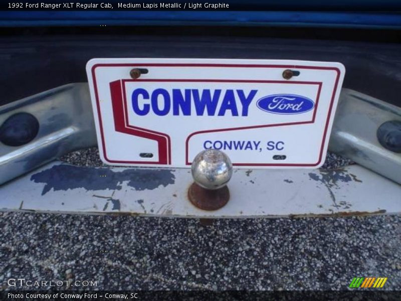 Medium Lapis Metallic / Light Graphite 1992 Ford Ranger XLT Regular Cab