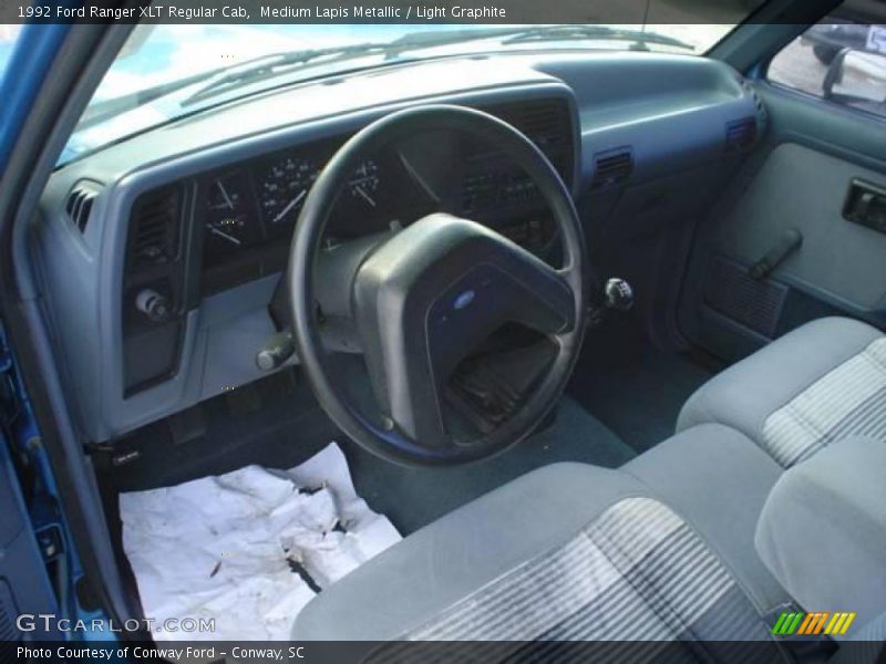 Medium Lapis Metallic / Light Graphite 1992 Ford Ranger XLT Regular Cab