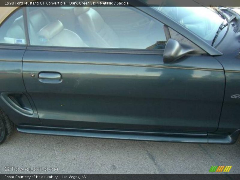 Dark Green Satin Metallic / Saddle 1998 Ford Mustang GT Convertible