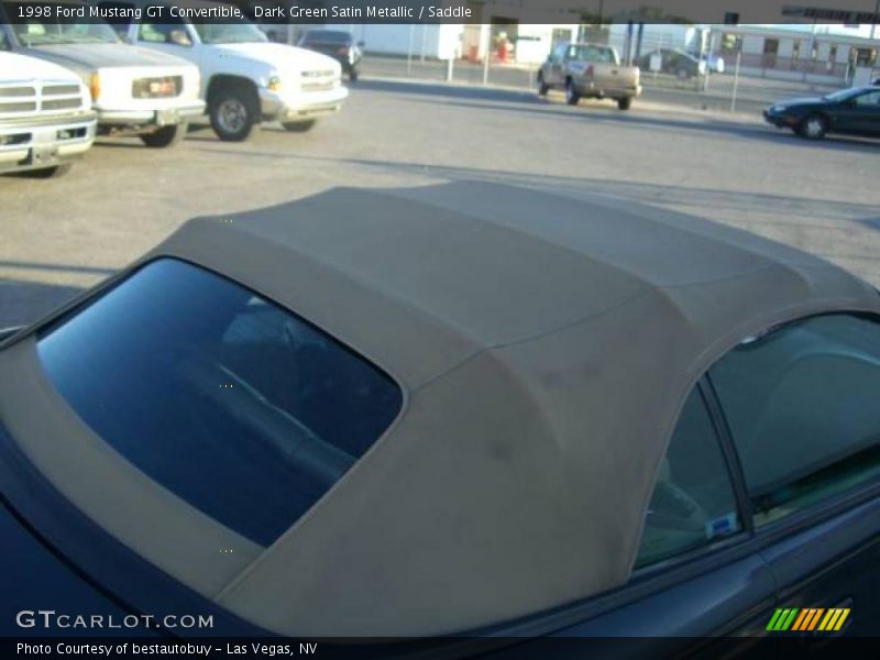 Dark Green Satin Metallic / Saddle 1998 Ford Mustang GT Convertible