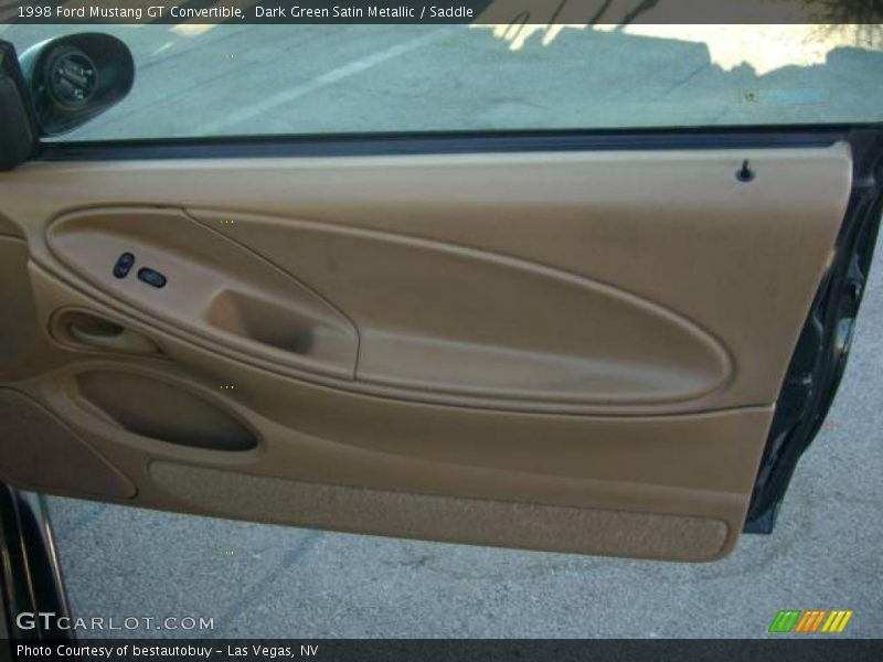 Dark Green Satin Metallic / Saddle 1998 Ford Mustang GT Convertible