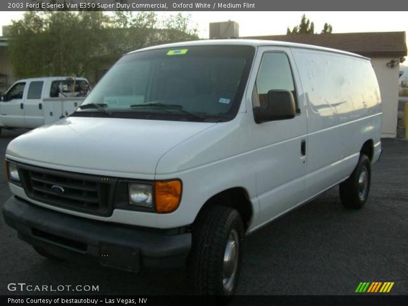 Oxford White / Medium Flint 2003 Ford E Series Van E350 Super Duty Commercial