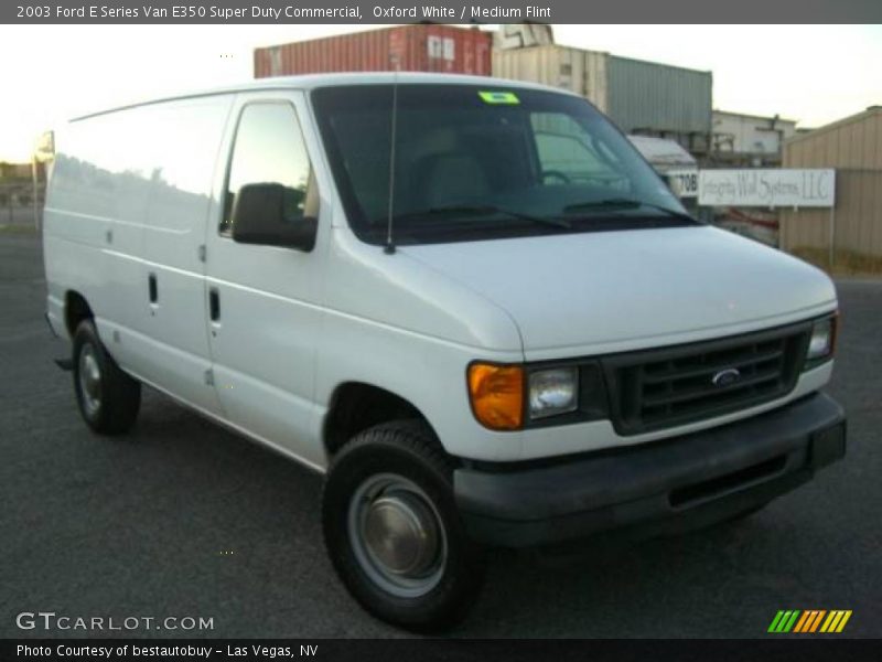 Oxford White / Medium Flint 2003 Ford E Series Van E350 Super Duty Commercial