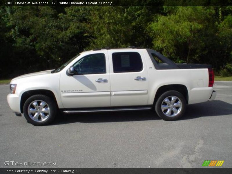 White Diamond Tricoat / Ebony 2008 Chevrolet Avalanche LTZ