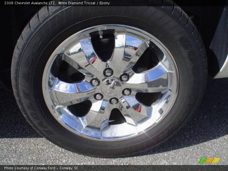 White Diamond Tricoat / Ebony 2008 Chevrolet Avalanche LTZ