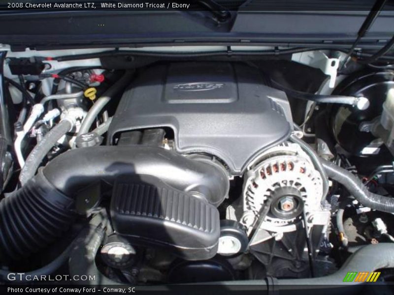 White Diamond Tricoat / Ebony 2008 Chevrolet Avalanche LTZ