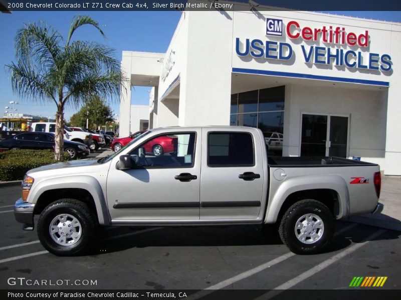 Silver Birch Metallic / Ebony 2008 Chevrolet Colorado LT Z71 Crew Cab 4x4