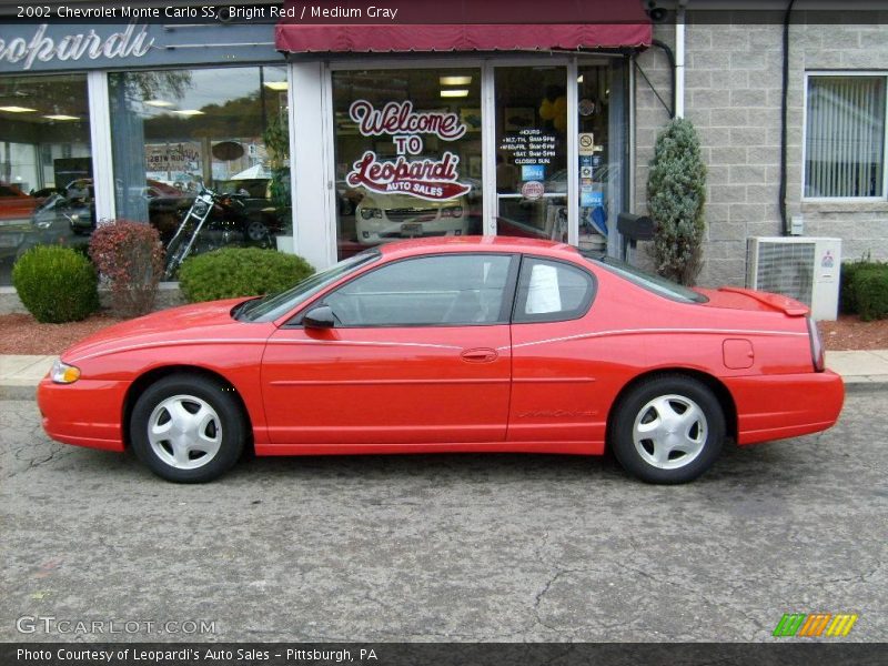 Bright Red / Medium Gray 2002 Chevrolet Monte Carlo SS