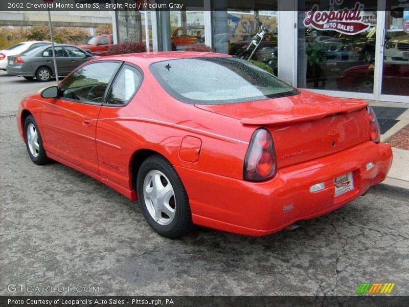Bright Red / Medium Gray 2002 Chevrolet Monte Carlo SS