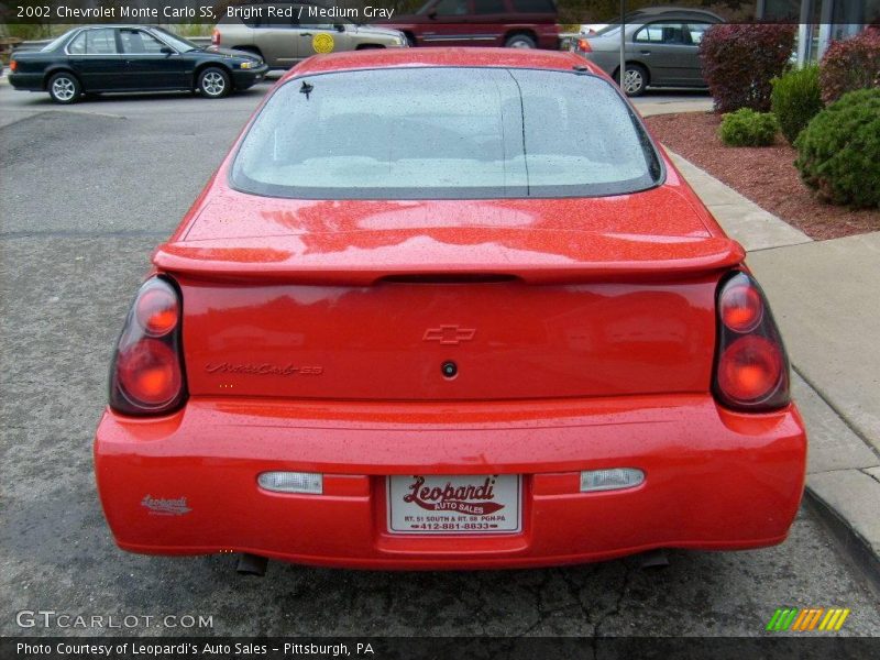 Bright Red / Medium Gray 2002 Chevrolet Monte Carlo SS