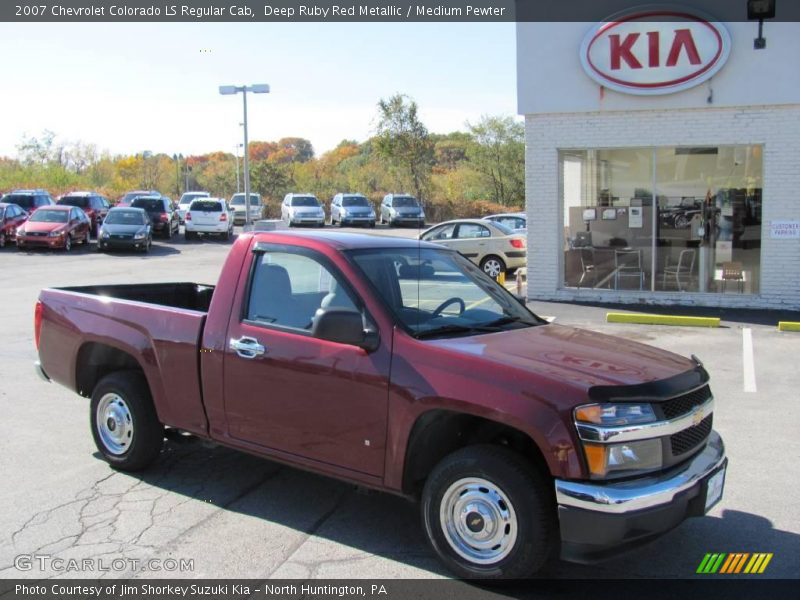 Deep Ruby Red Metallic / Medium Pewter 2007 Chevrolet Colorado LS Regular Cab