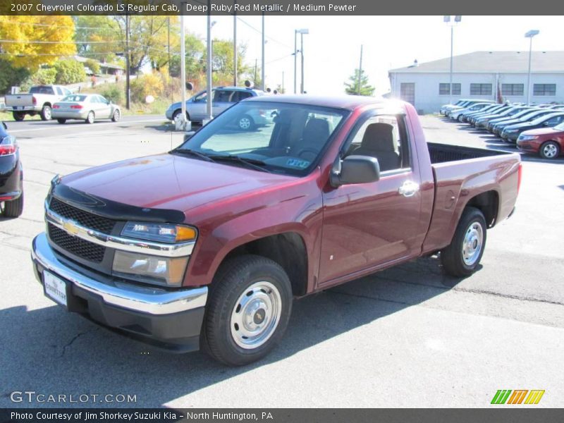 Deep Ruby Red Metallic / Medium Pewter 2007 Chevrolet Colorado LS Regular Cab