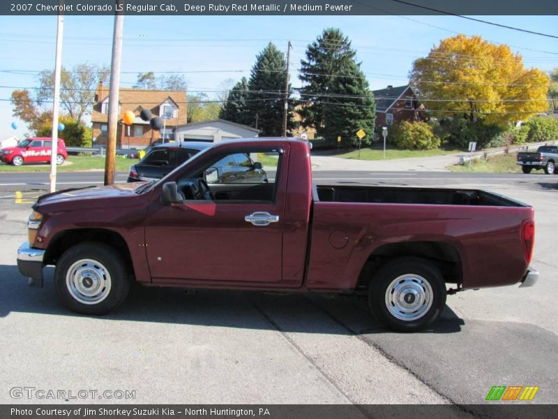 Deep Ruby Red Metallic / Medium Pewter 2007 Chevrolet Colorado LS Regular Cab