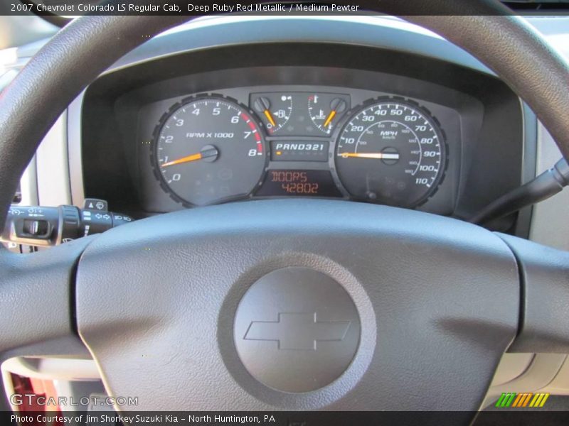 Deep Ruby Red Metallic / Medium Pewter 2007 Chevrolet Colorado LS Regular Cab