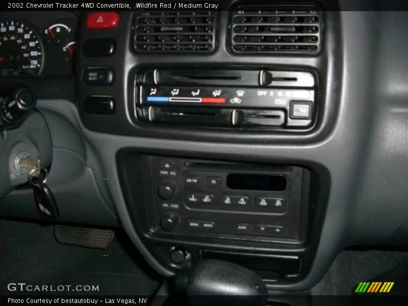 Wildfire Red / Medium Gray 2002 Chevrolet Tracker 4WD Convertible